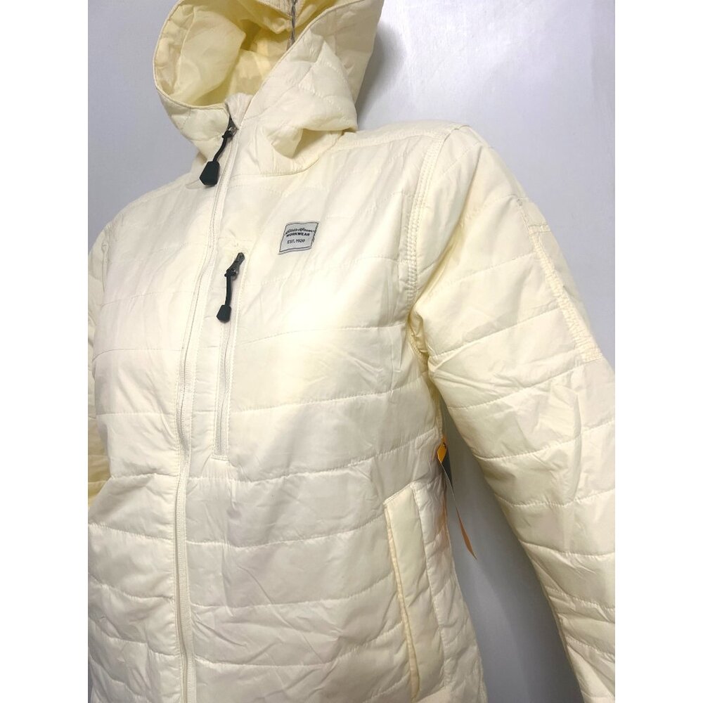 Eddie Bauer Beige Jacket Women's Matterhorn Workwear Hooded lightweight Size M - Picture 4 of 8
